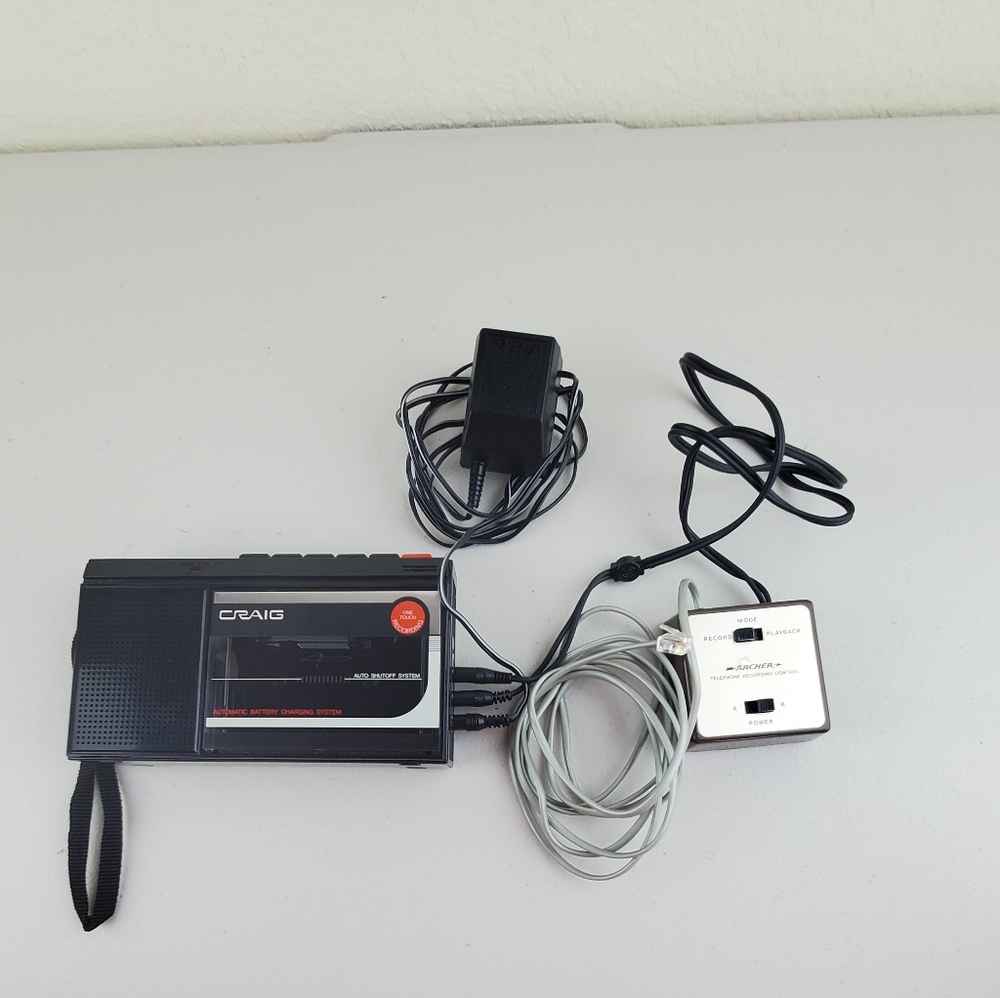 Craig Tape Recorder and Archer Telephone Recording Control